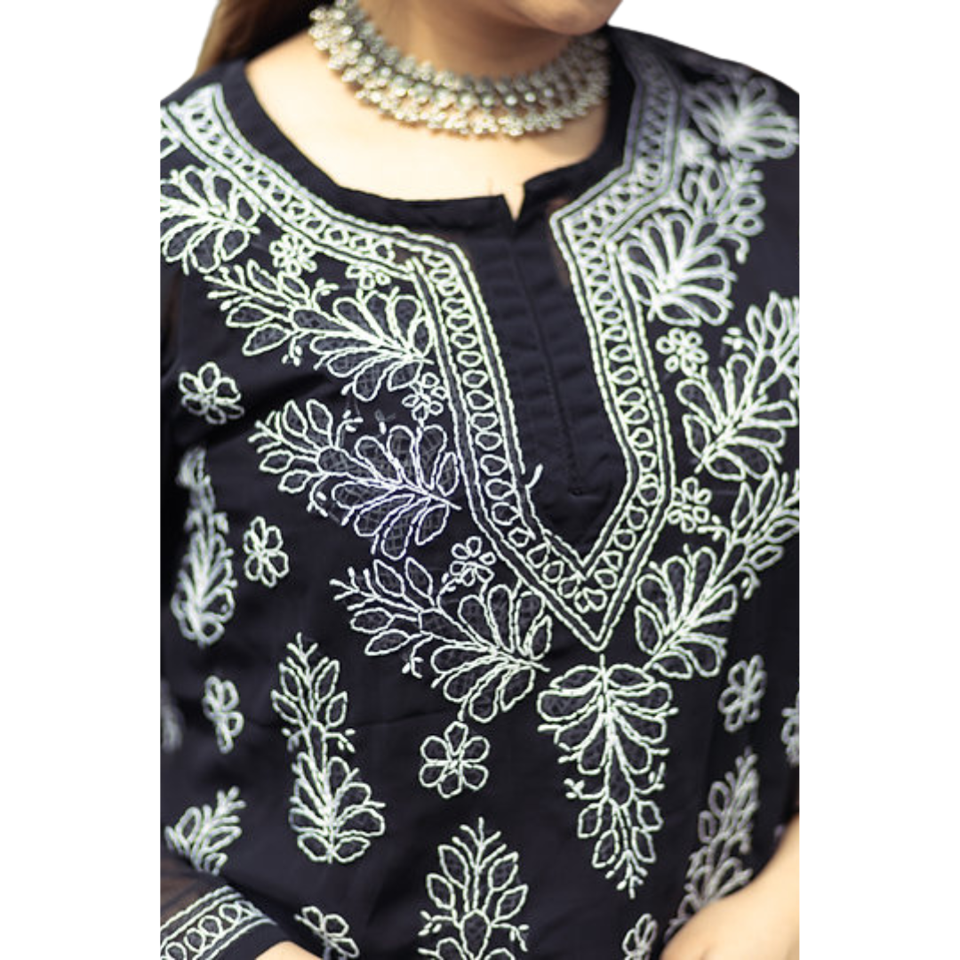 Laiba Short Chikankari Kurti