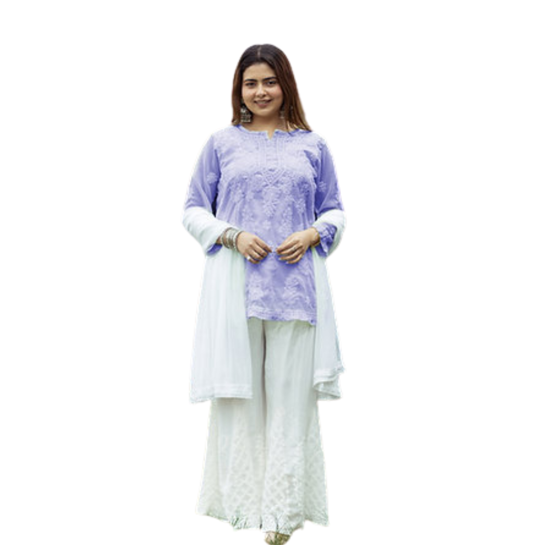 Laiba Short Chikankari Kurti
