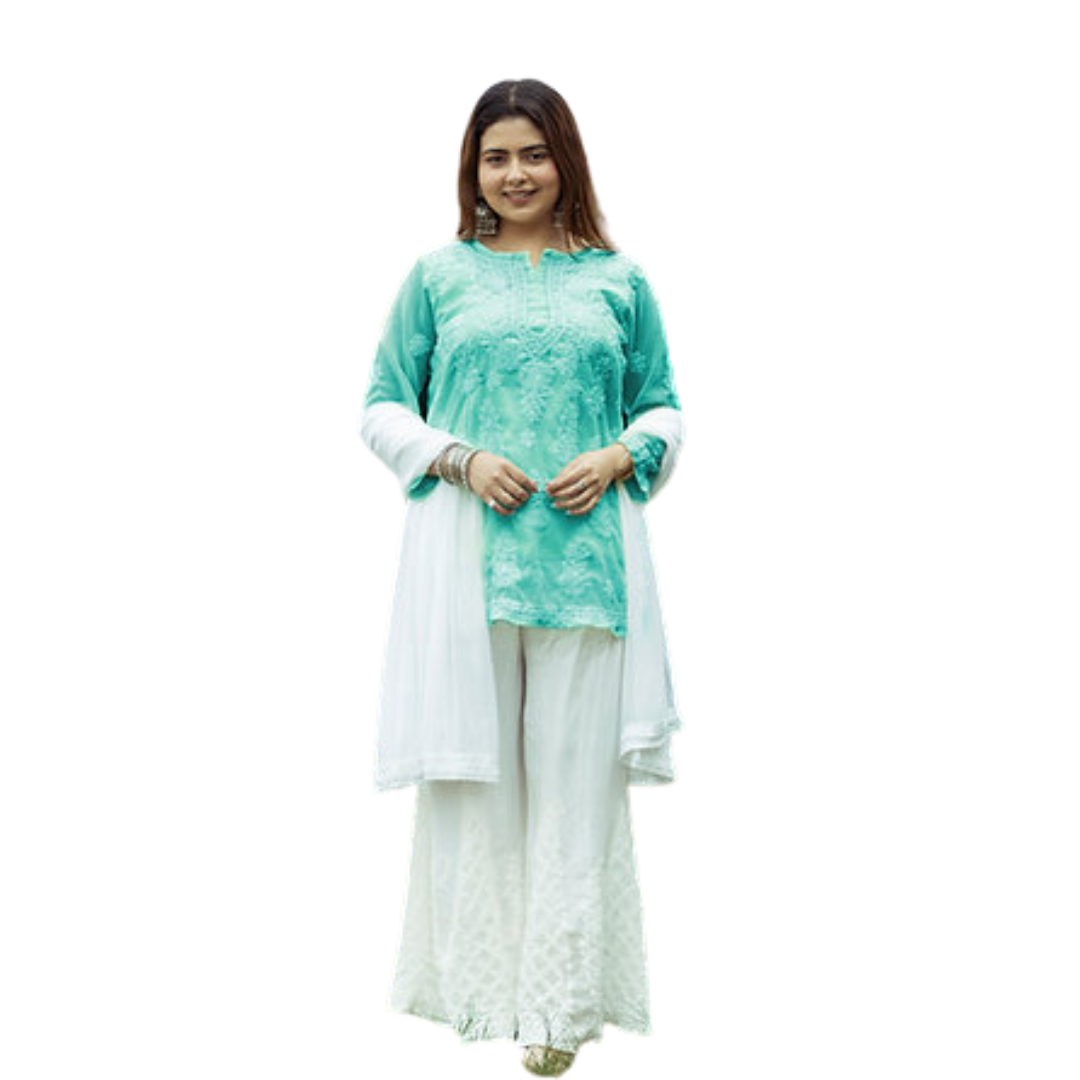 Laiba Short Chikankari Kurti