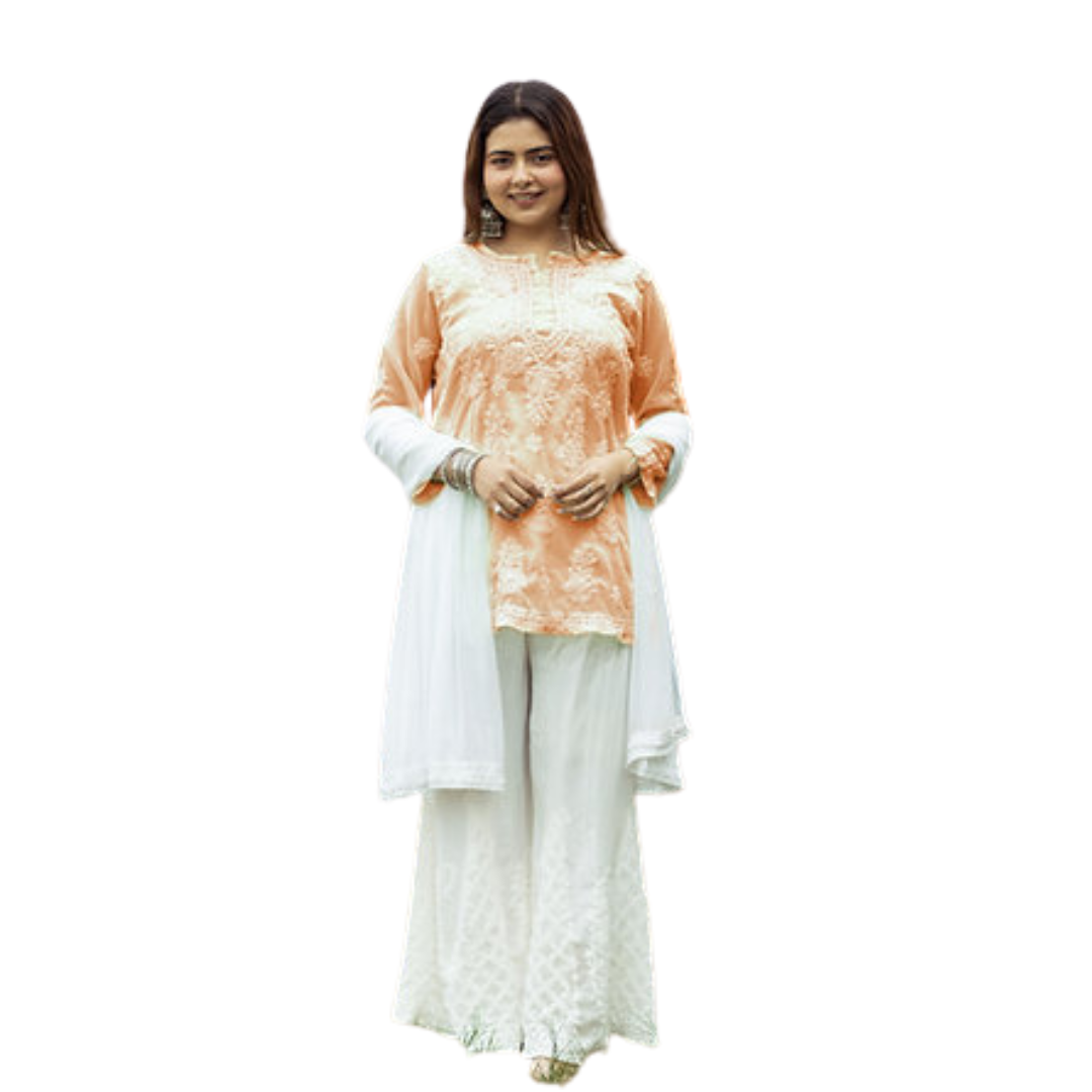 Laiba Short Chikankari Kurti