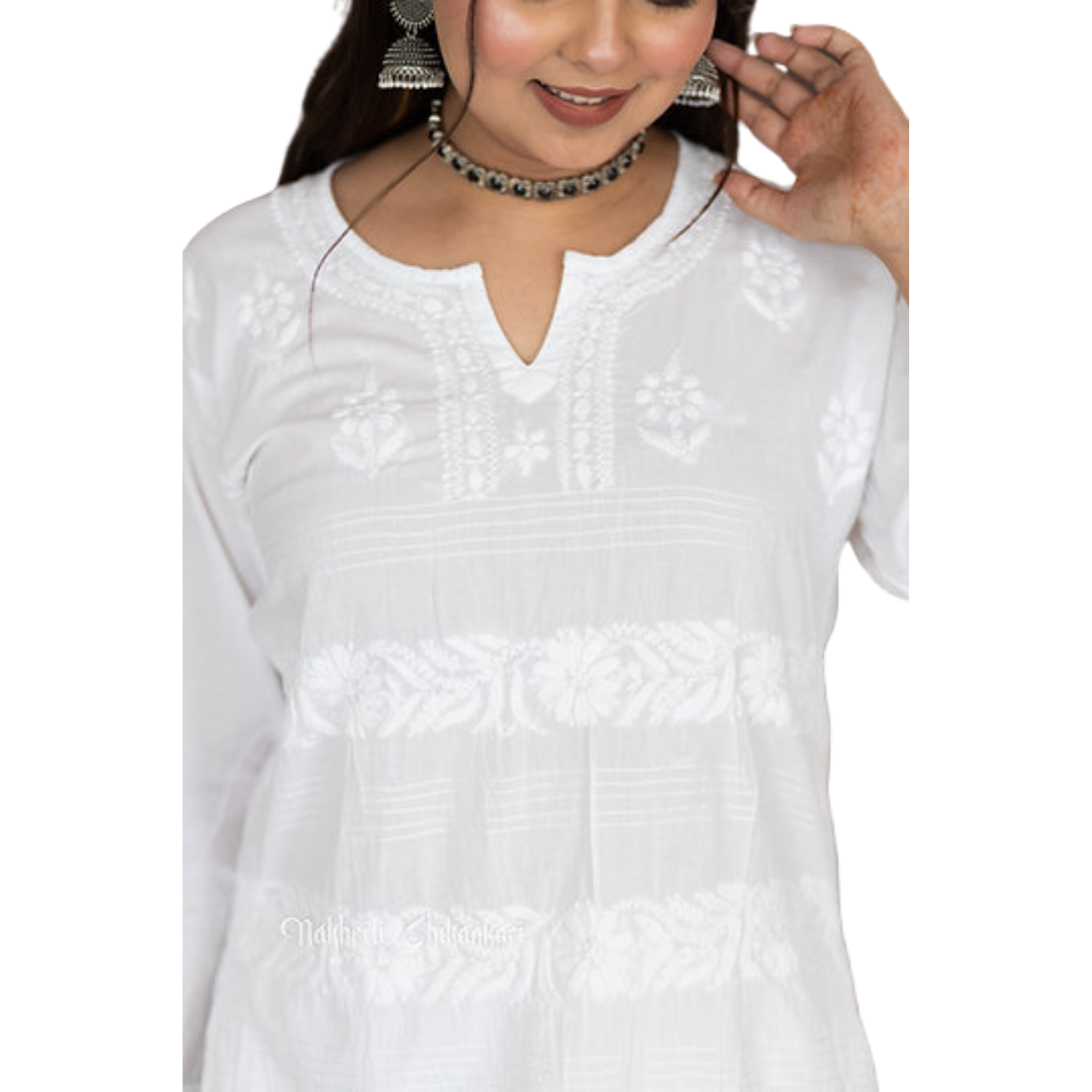 Mahira Chikan Kurti By Nakhrili Chikankari