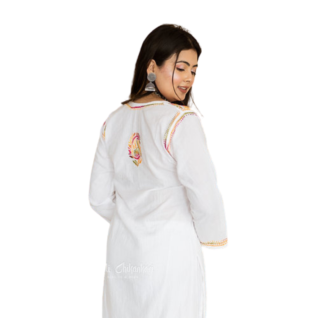 Mahreen Chikan Kurti By Nakhrili Chikankari