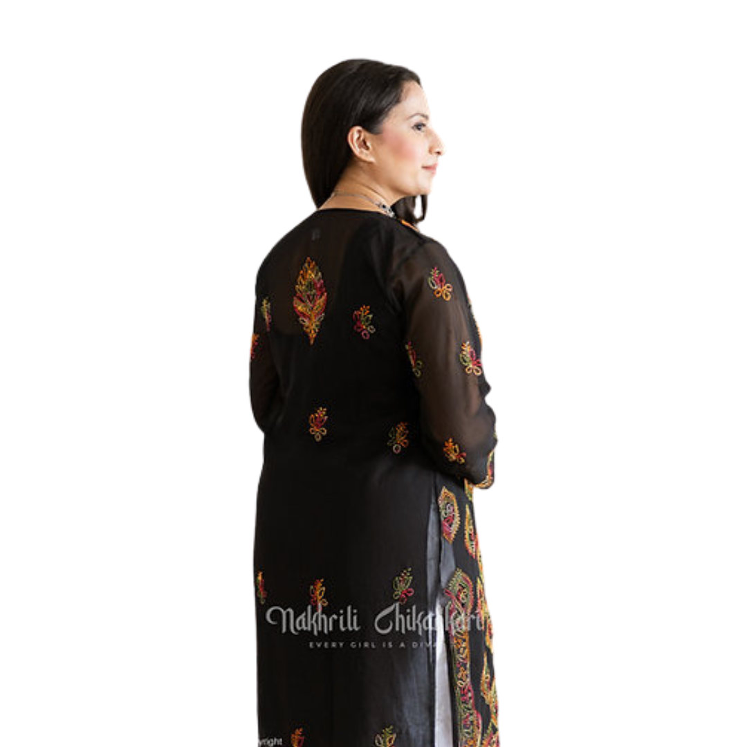 Meena Chikan Kurti By Nakhrili Chikankari
