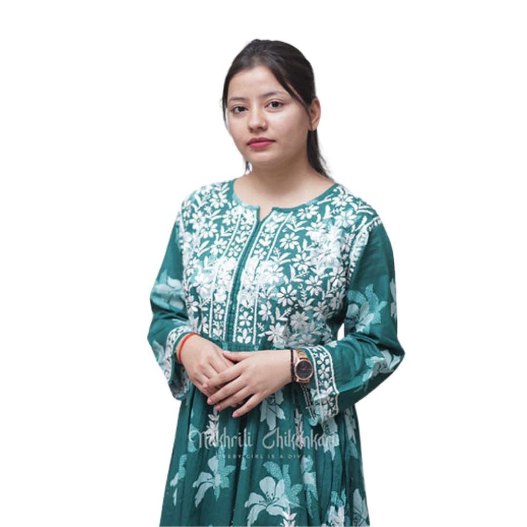Munira Chikan Kurti By Nakhrili Chikankari