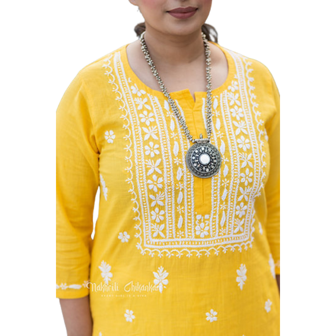 Myra chikan kurti By Nakhrili Chikankari