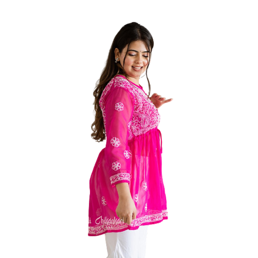 Nisaar Chikan Kurti By Nakhrili Chikankari