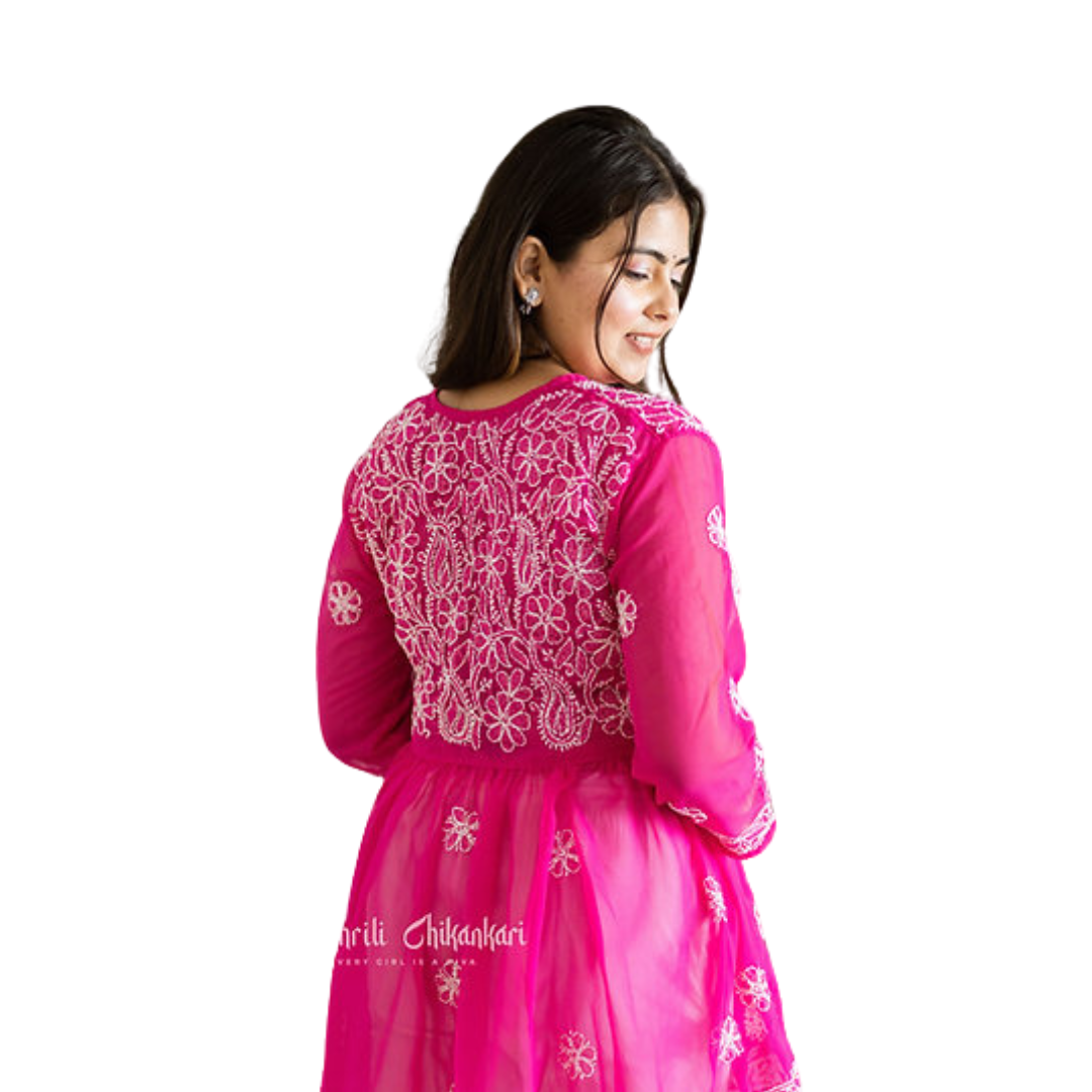 Nisaar Chikan Kurti By Nakhrili Chikankari