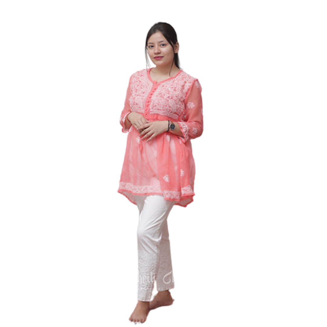Nisaar Chikan Kurti By Nakhrili Chikankari