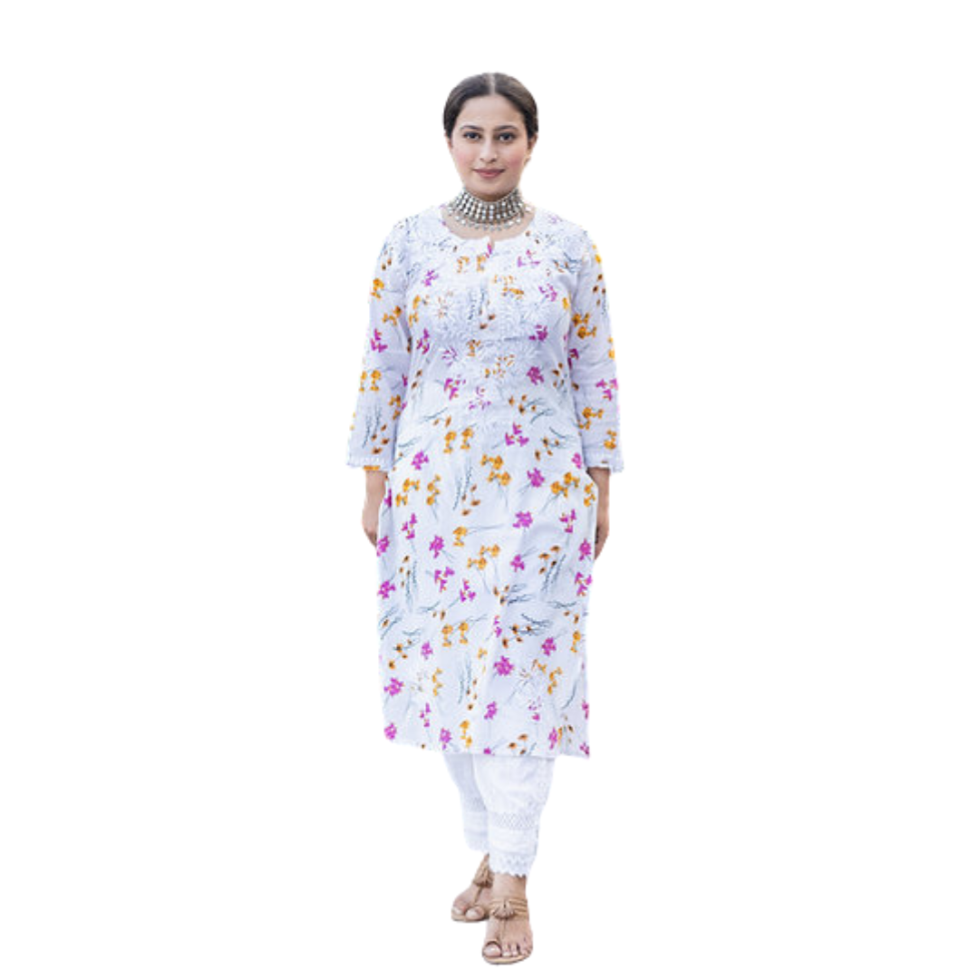Riyaa chikan kurti By Nakhrili chikankari