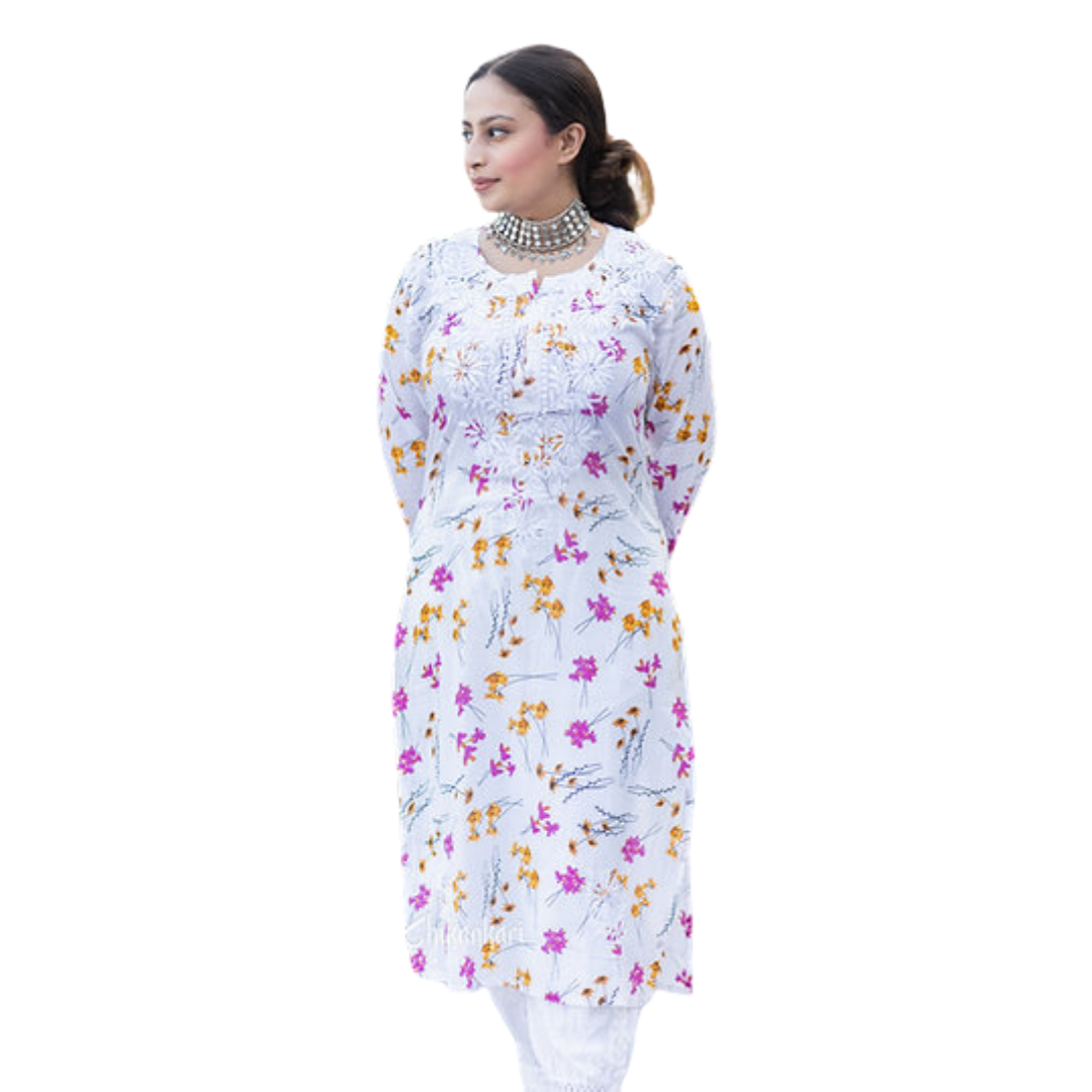 Riyaa chikan kurti By Nakhrili chikankari