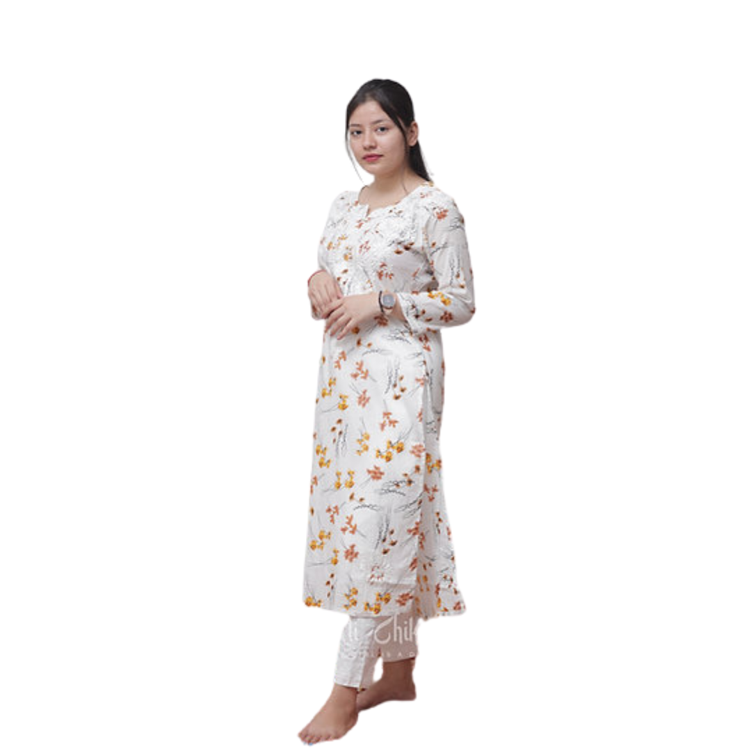 Riyaa chikan kurti By Nakhrili chikankari