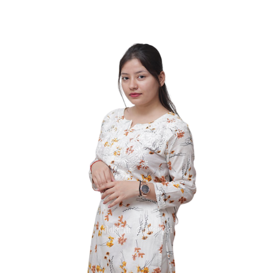 Riyaa chikan kurti By Nakhrili chikankari