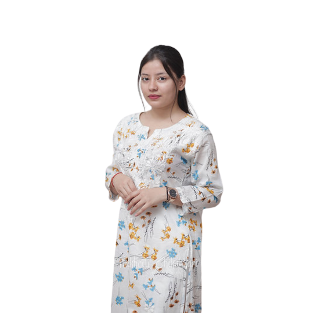 Riyaa chikan kurti By Nakhrili chikankari