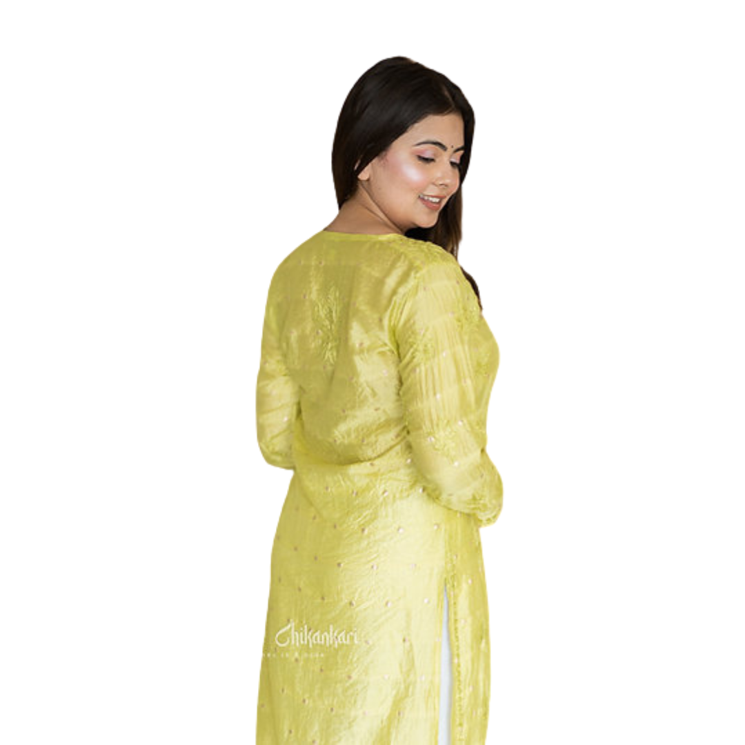 Shaira chikan kurti By Nakhrili Chikankari