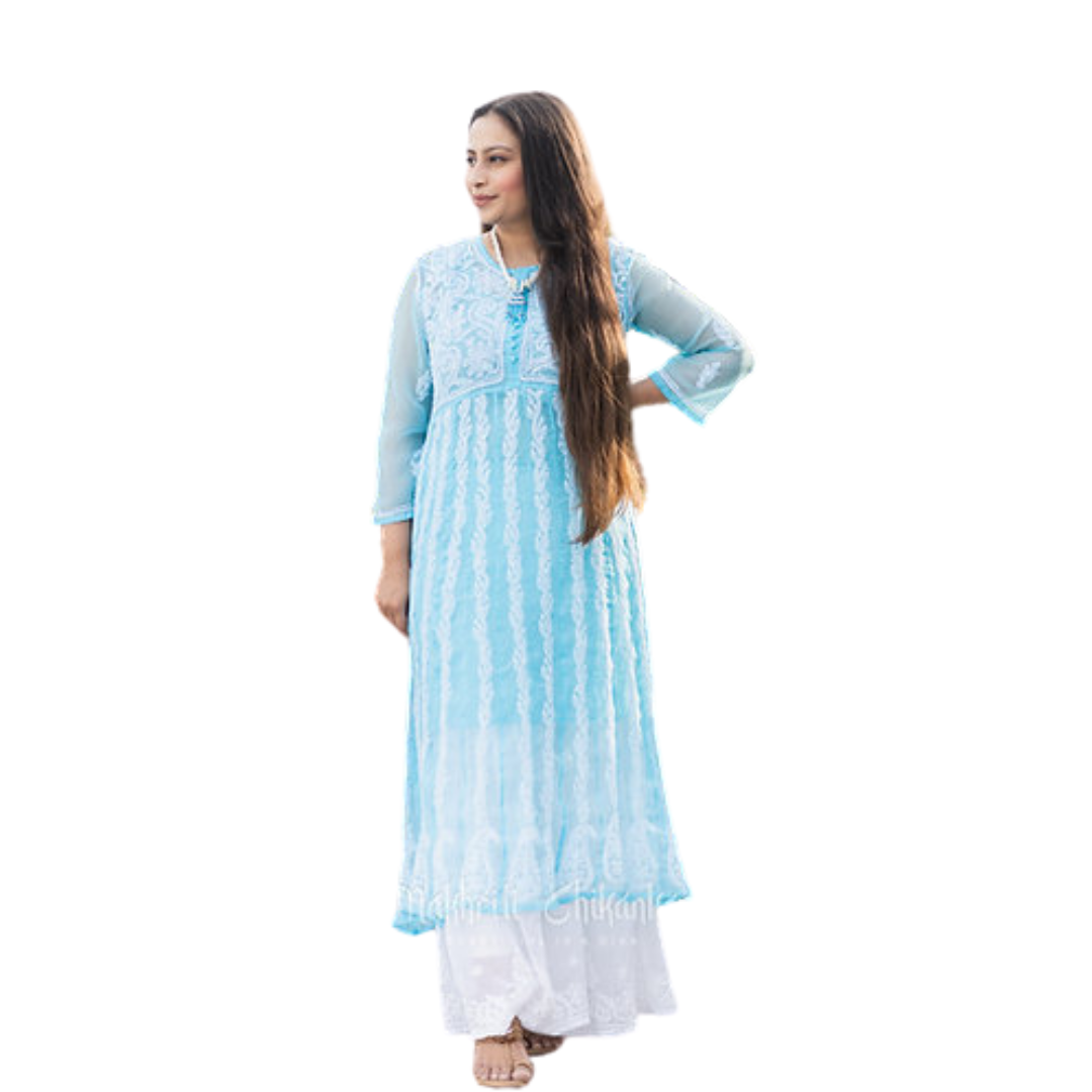 Shama Chikan Kurti By Nakhrili Chikankari