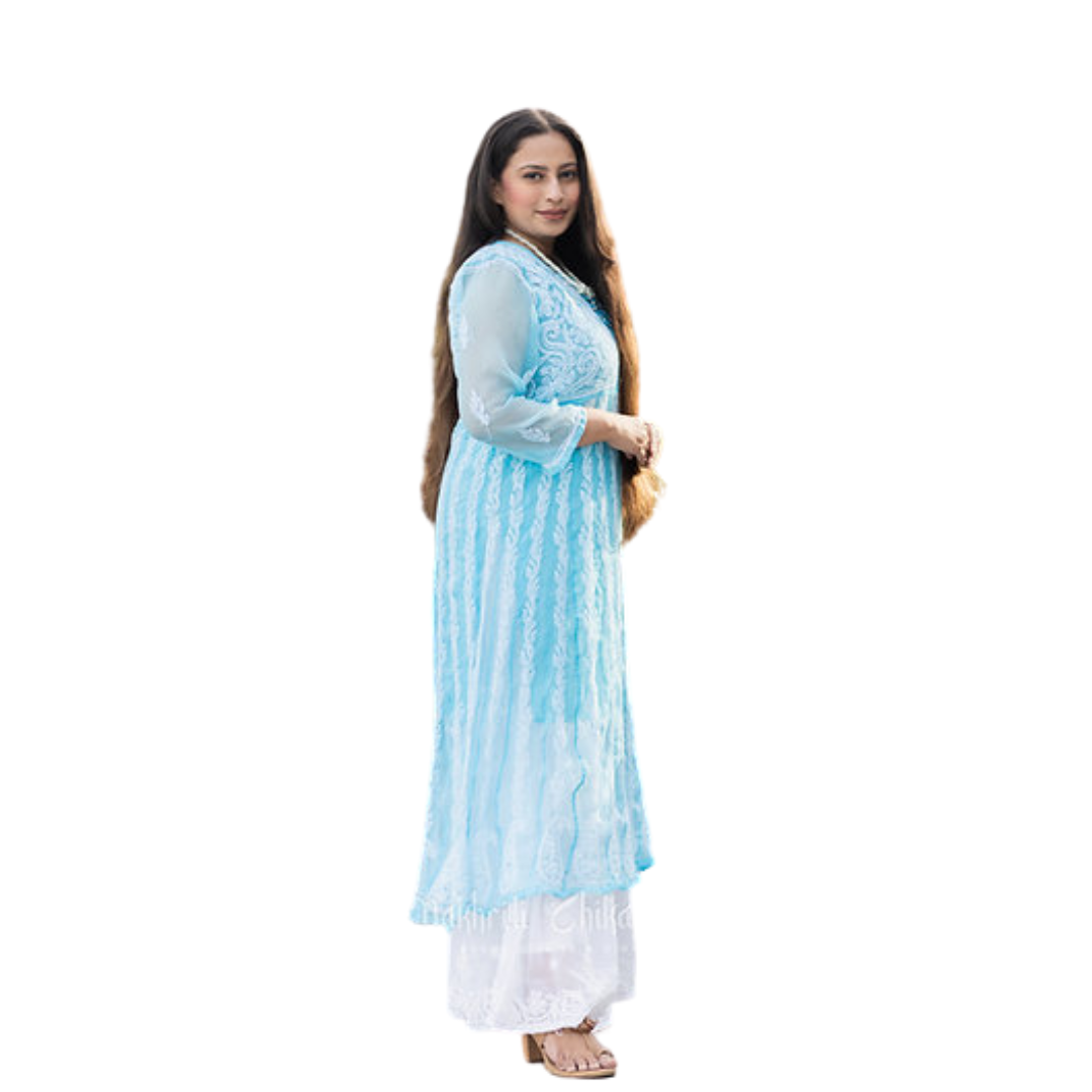 Shama Chikan Kurti By Nakhrili Chikankari
