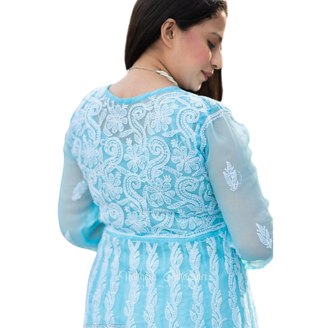 Shama Chikan Kurti By Nakhrili Chikankari