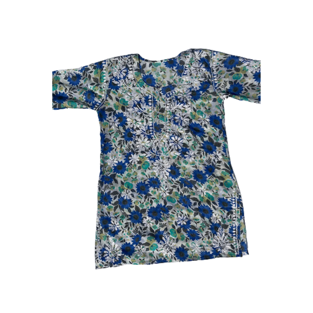 Shifiqa Printed Chikankari Kurti