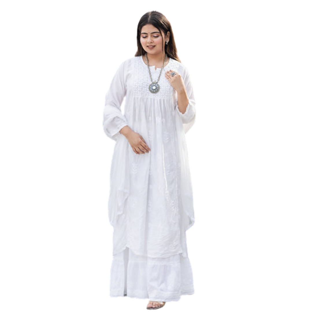 Zahra chikan kurti By Nakhrili chikankari