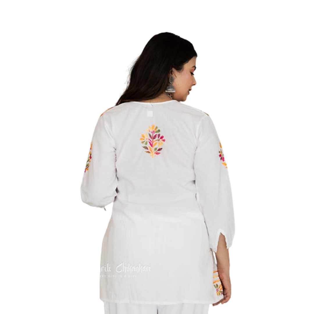 Zaina Chikan Kurti By Nakhrili Chikankari