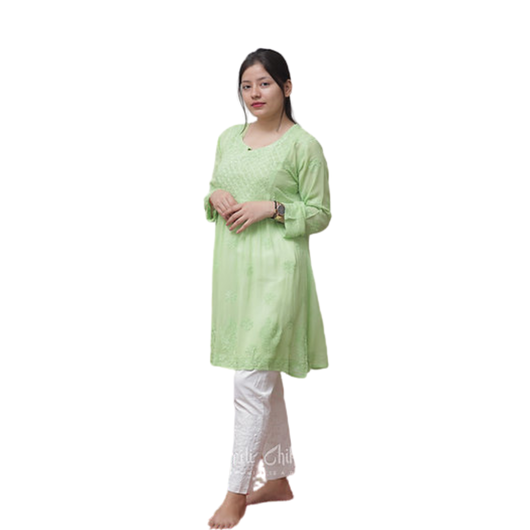 Anhaa Chikan Kurti Nakhrili Chikankari
