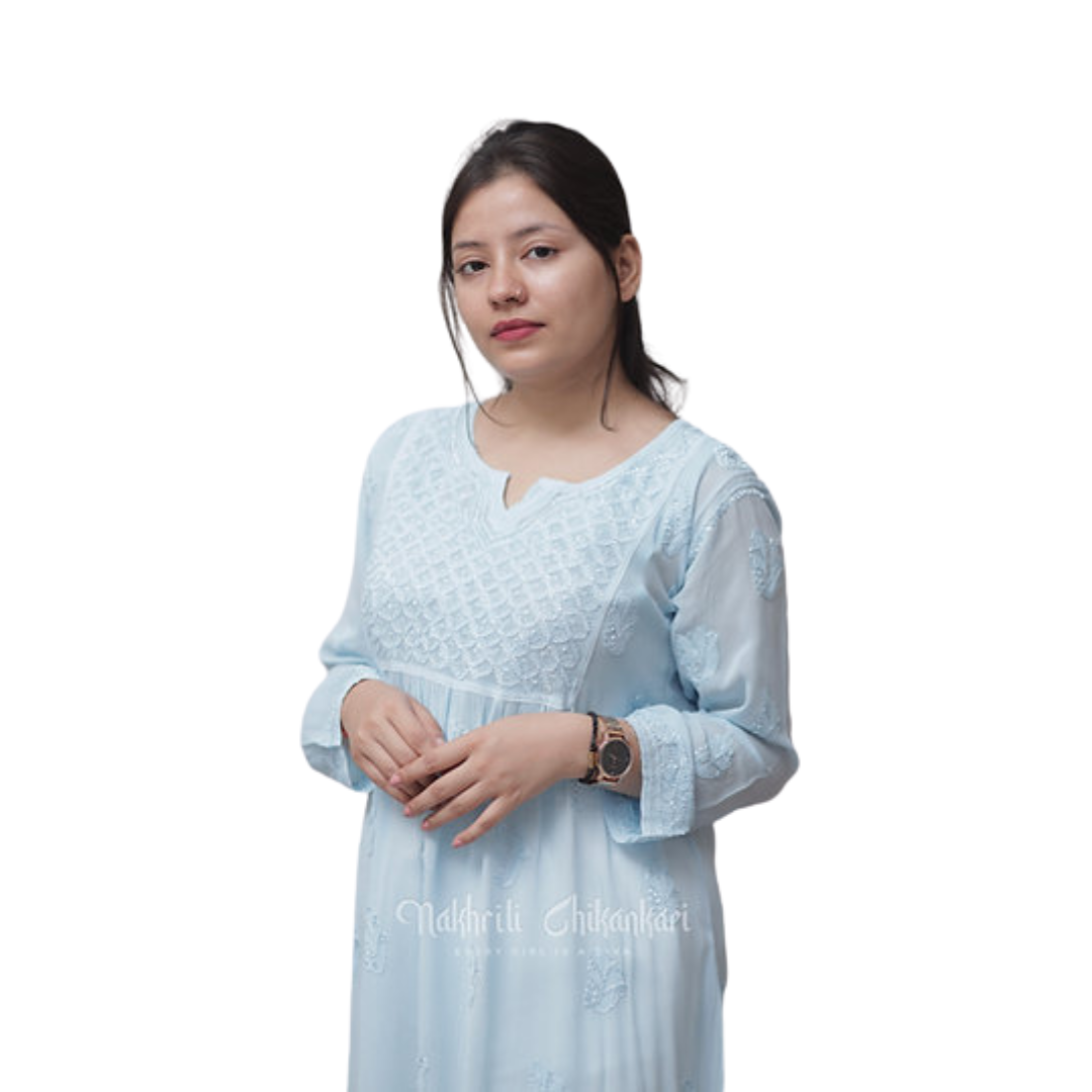 Anhaa Chikan Kurti Nakhrili Chikankari