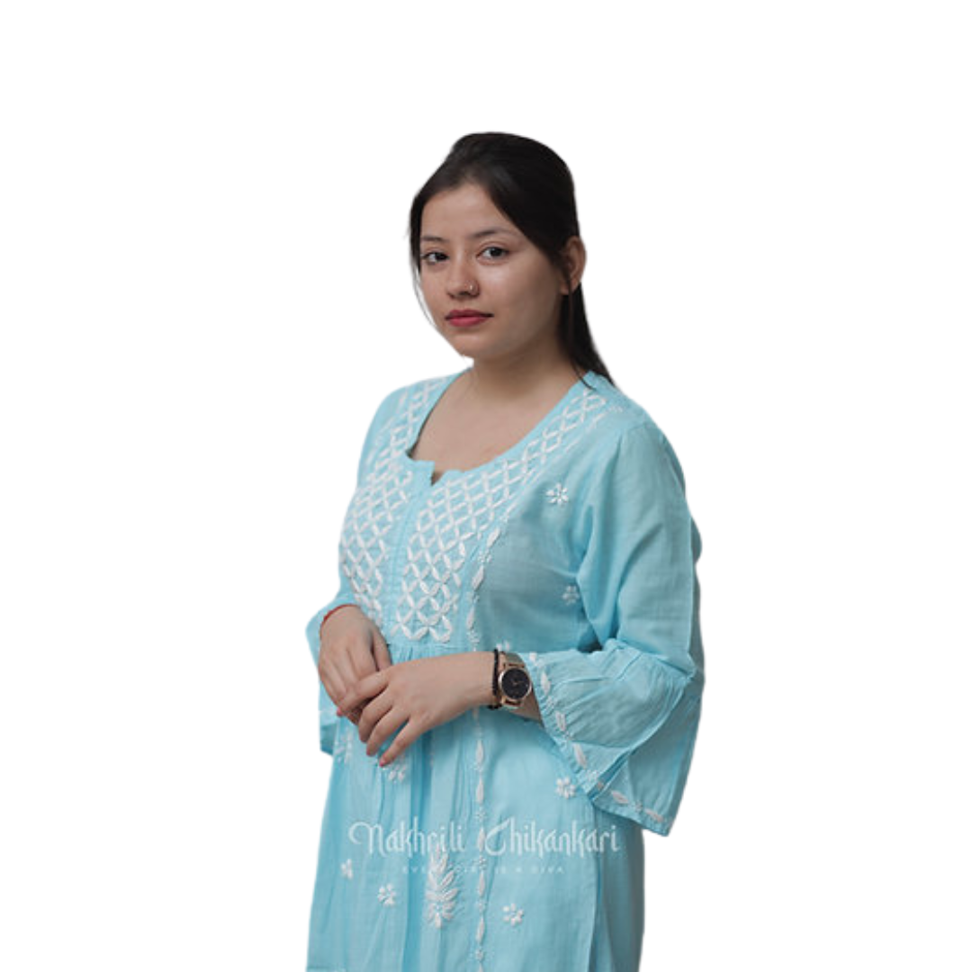 Ariz chikan kurti By Nakhrili chikankari