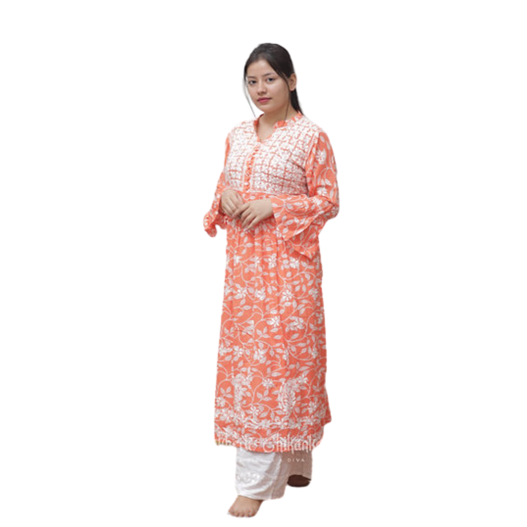 Ariz chikan kurti By Nakhrili chikankari