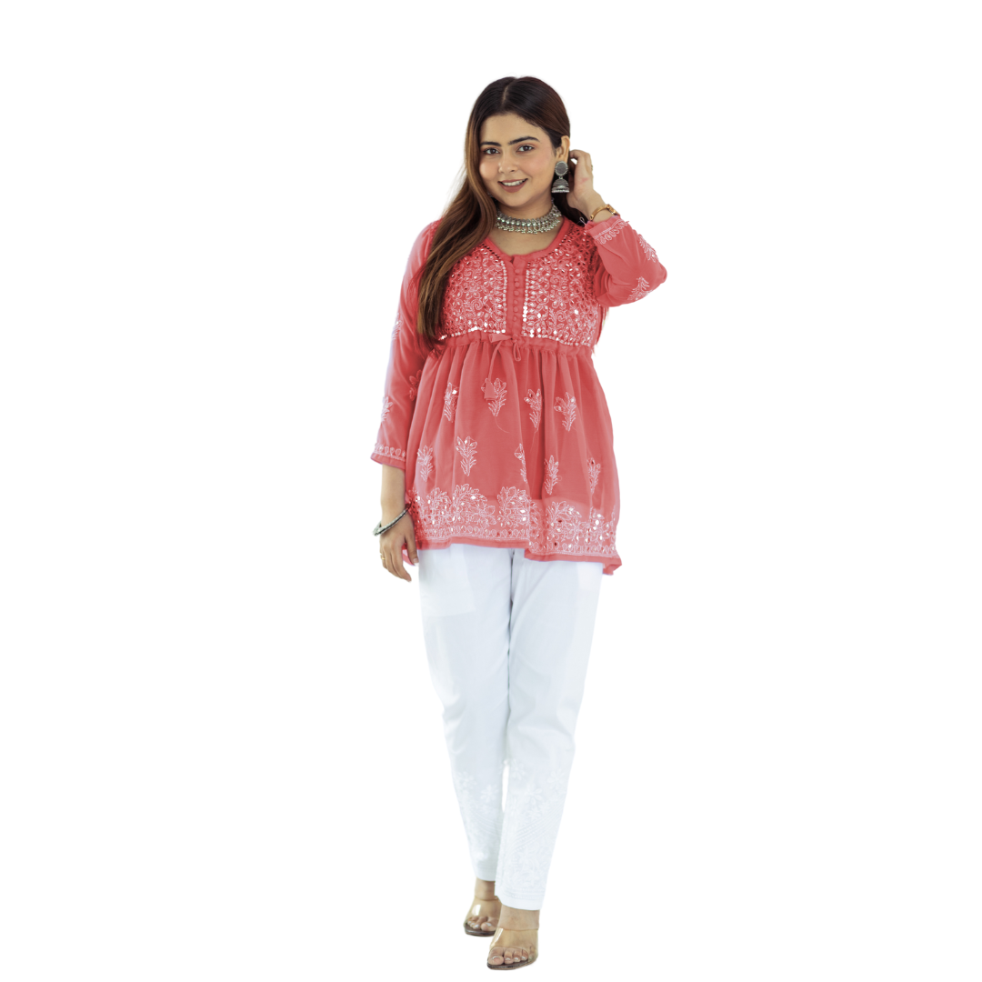 Haniva Short Frock Chikankari Kurti