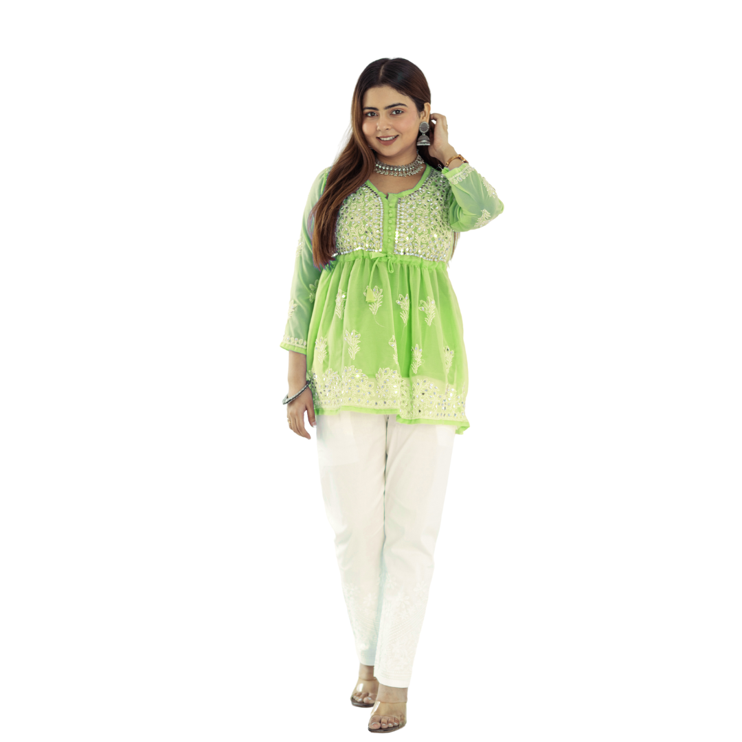 Haniva Short Frock Chikankari Kurti