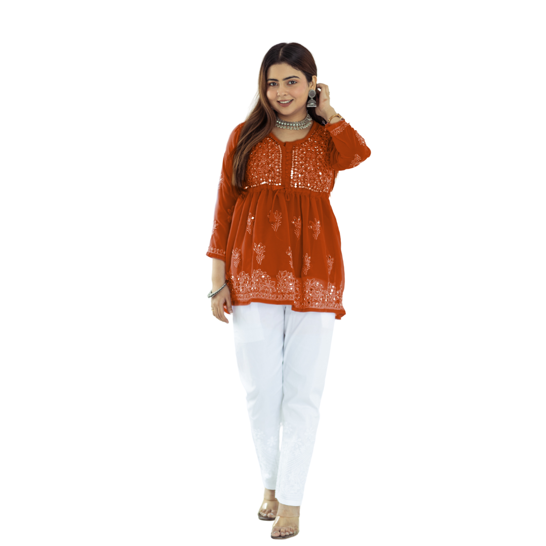 Haniva Short Frock Chikankari Kurti
