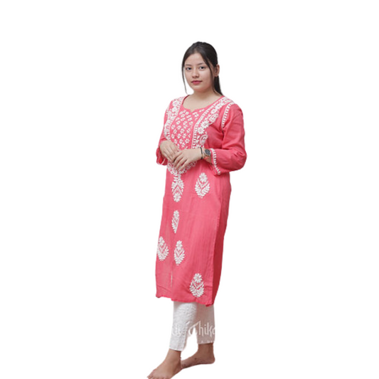 Falak Chikan Kurti By Nakhrili Chikankari