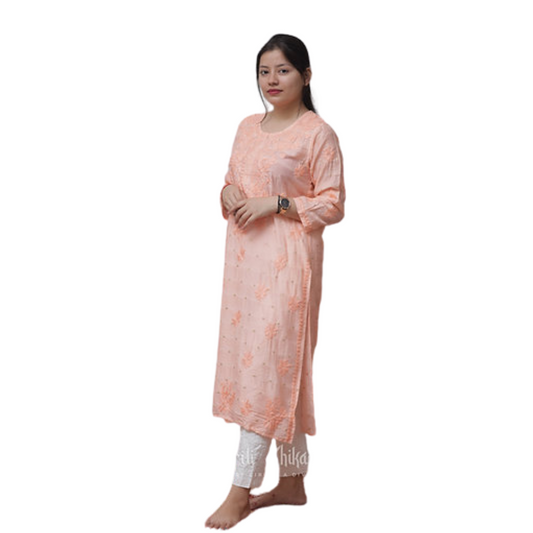 Haza Chikan Kurti By Nakhrili Chikankari