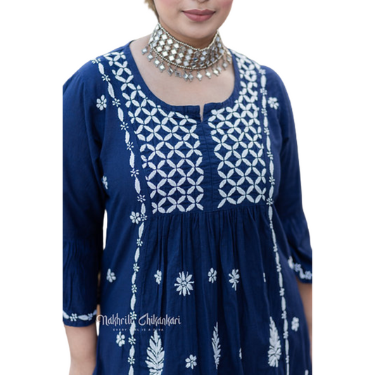 Ibaah chikan kurti By Nakhrili chikankari
