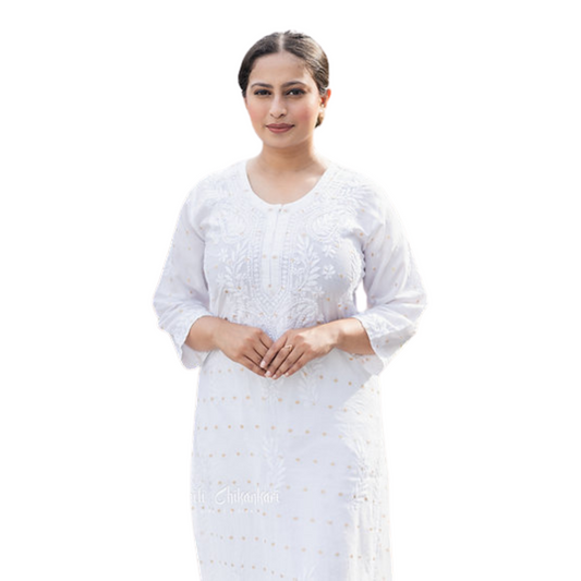 Inaaya Chikan Kurti By Nakhrili Chikankari