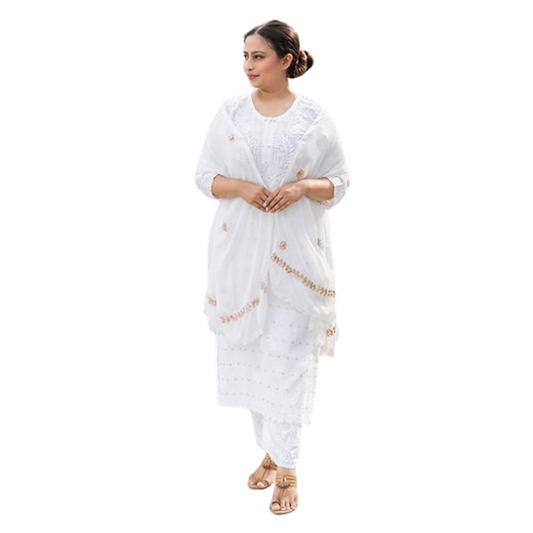 Inaaya Chikan Kurti Set By Nakhrili Chikankari