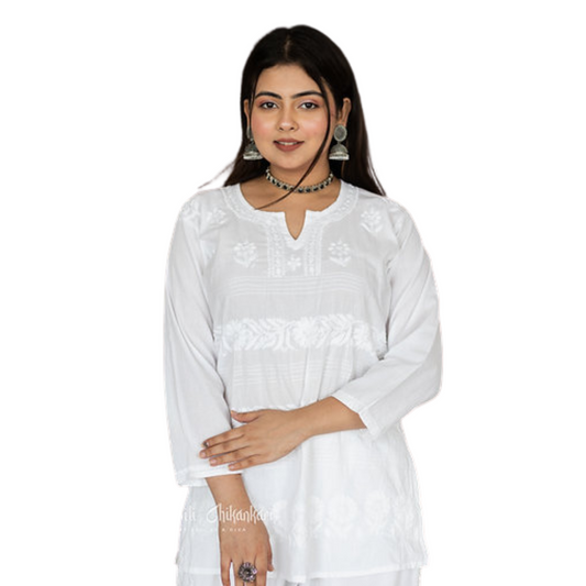 Mahira Chikan Kurti By Nakhrili Chikankari