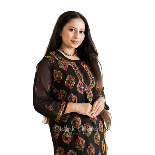 Meena Chikan Kurti By Nakhrili Chikankari