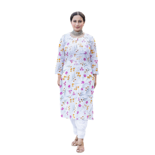 Riyaa chikan kurti By Nakhrili chikankari