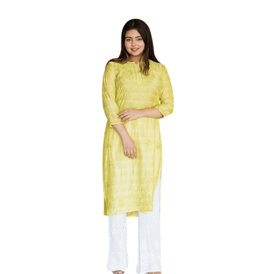Shaira chikan kurti By Nakhrili Chikankari