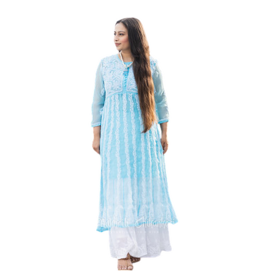 Shama Chikan Kurti By Nakhrili Chikankari